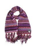 Bufanda de lana doble capa unisex multicolor lila para invierno regalo original
