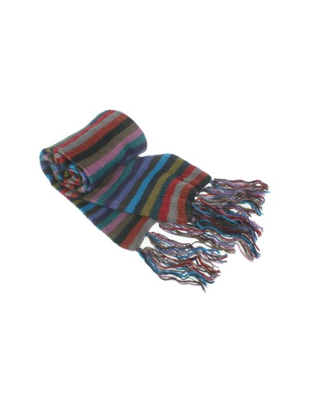 Bufanda de llana doble capa unisex multicolor blau per hivern regal original