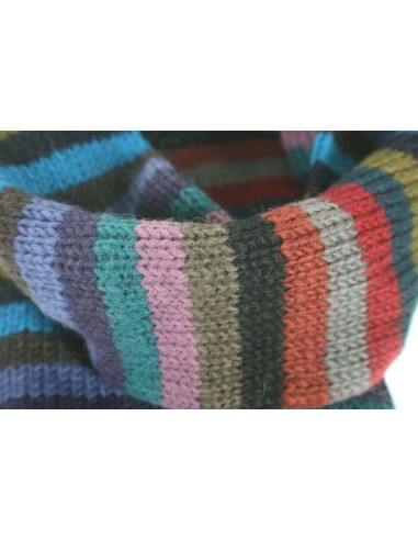 Bufanda de llana doble capa unisex multicolor blau per hivern regal original