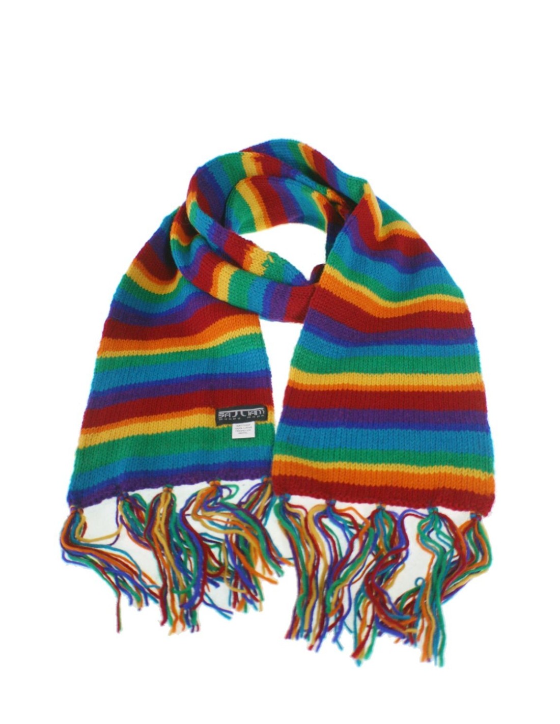 Detectable Práctico Teseo Bufanda de lana doble invierno unisex color arcoíris regalo original
