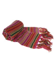 Bufanda de llana doble capa unisex multicolor taronja per hivern regal original 2