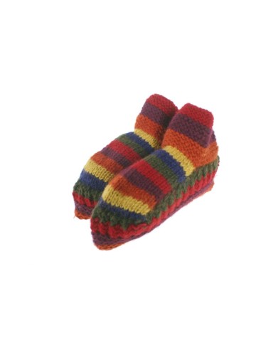 Chaussons en laine faits à la main pour unisexe adulte de couleur marron pour dormir au chaud, doux et confortable pour un cadea