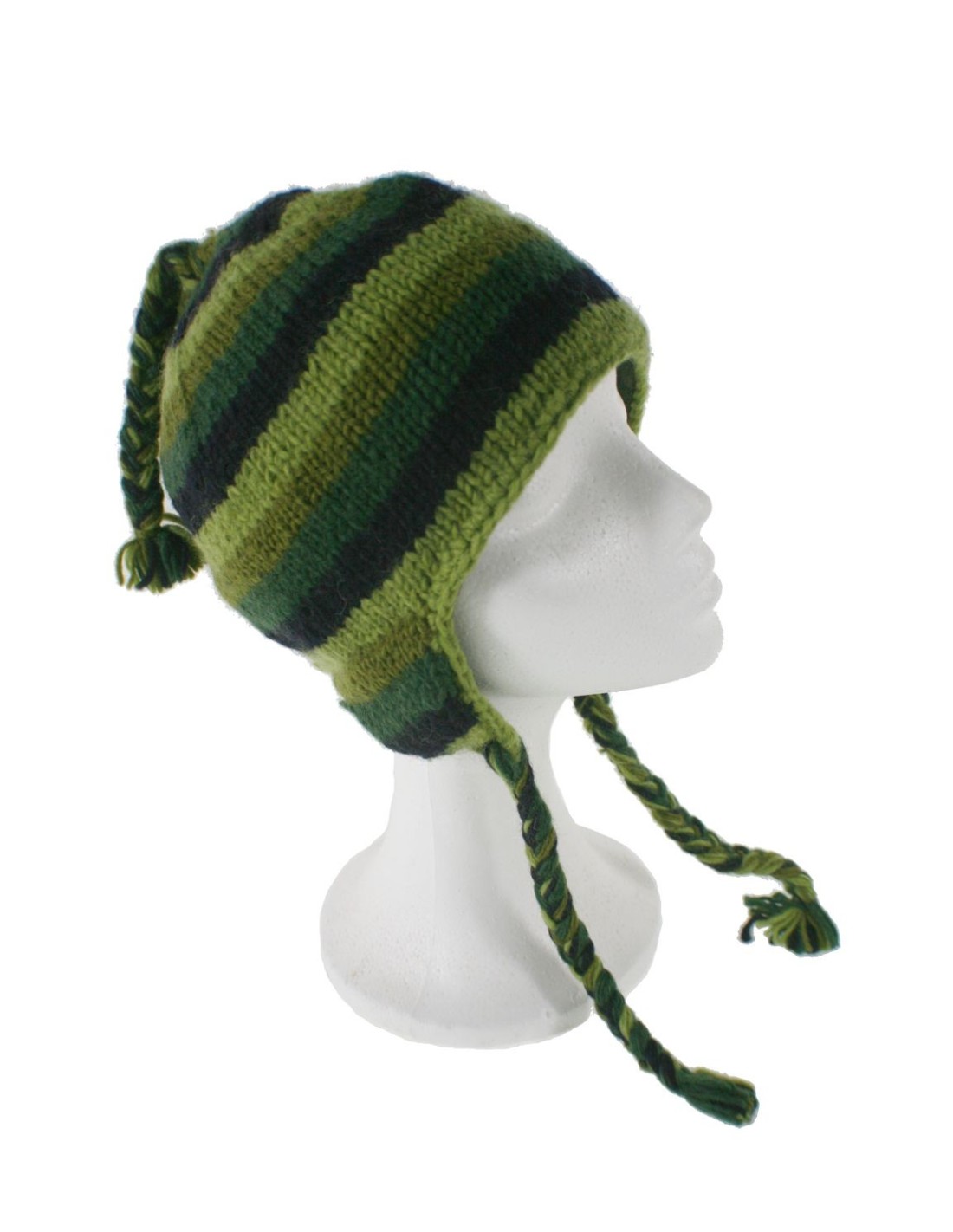 Silicio Sociedad Impresionismo Gorro de invierno de lana con orejeras forro polar color verde unisex