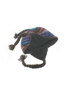 Chapeau d'hiver d'hiver d'hiver avec cache-oreilles et doublure polaire chaude brune multicolore pour femmes et homme 2