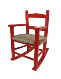 Balancí infantil de fusta i seient de bova color vermell per nen nena regal original 