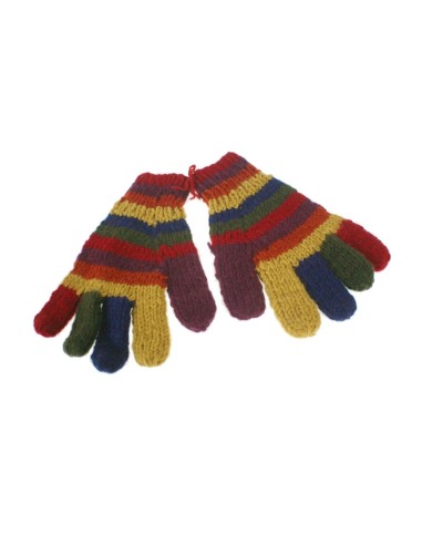 Herramientas y materiales para artesanía 100% lana Una talla para todos los guantes con puños de lana marrón oscuro 