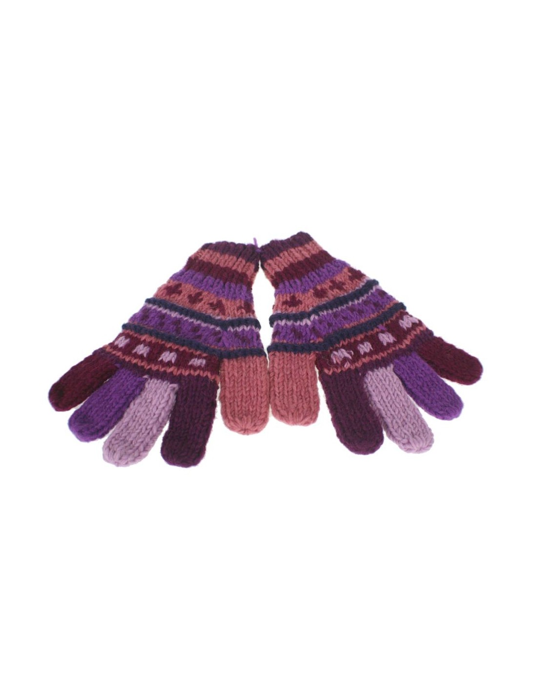 Guantes de lana color lila calientes suaves para invierno guantes unisex artesanal adulto regalo original de estilo hippie