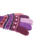 Guants de llana color lila calents suaus per l'hivern guants unisex artesanal adult regal original d'estil hippie