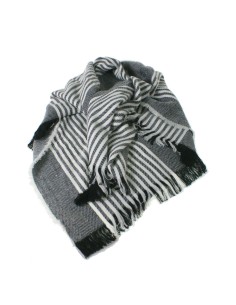 Écharpe rayée grise basique étole accessoire pour votre look fonctionnel cadeau original mode femme