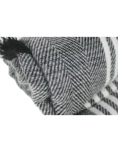 Écharpe rayée grise basique étole accessoire pour votre look fonctionnel cadeau original mode femme 2