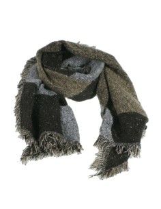 Foulard étole basique en marron estampé de carrés complètent pour votre look fonctionnel cadeau original mode femme