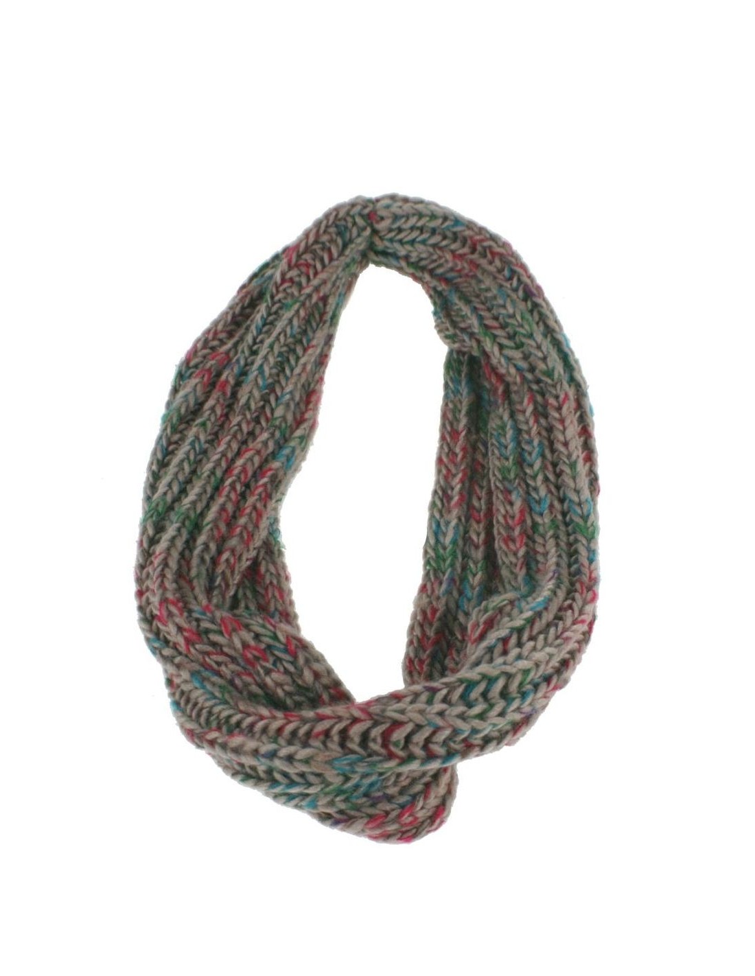 Bufanda de cuello redondo de punto suave bufanda multicolor calentador de cuello para el invierno regalo original moda mujer 