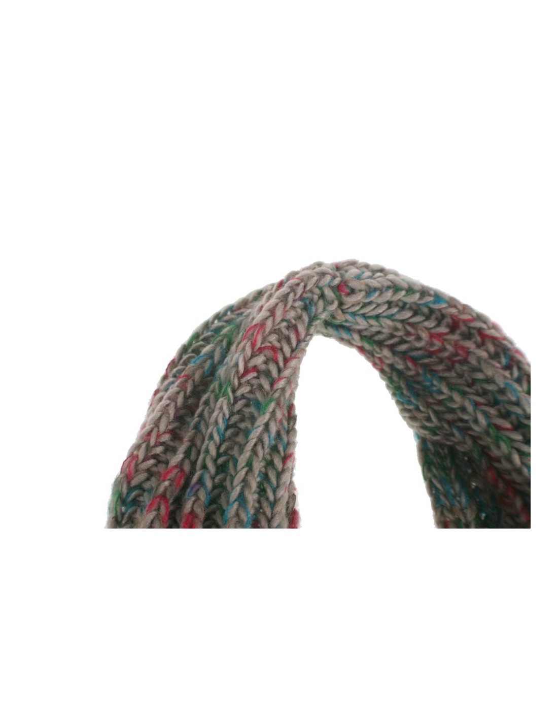 Écharpe cache-cœur en tricot multicolore