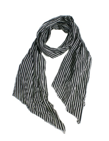 Foulard à rayures de style basique couleur blanc noir complément pour votre look cadeau original fonctionnel mode femme