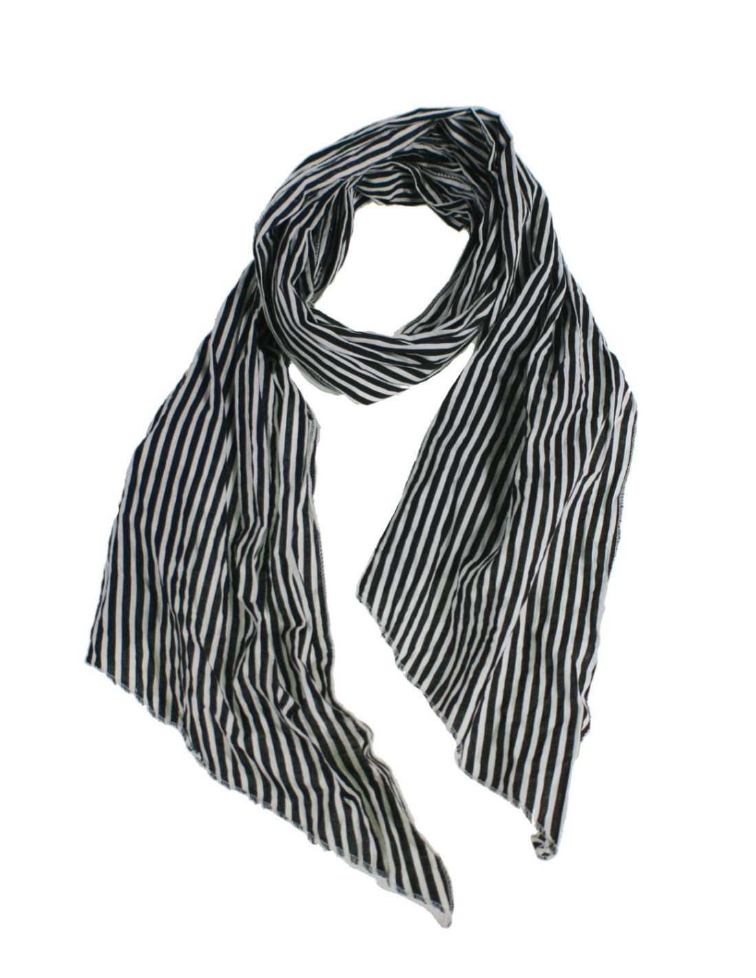 Bufanda foulard de cuello estilo básico a rayas color blanco negro complemento para tu look regalo original funcional moda mujer