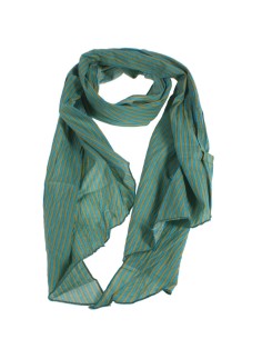 Bufanda foulard de coll estil bàsic a ratlles color blau verd complement per a la teva look regal original funcional moda dona