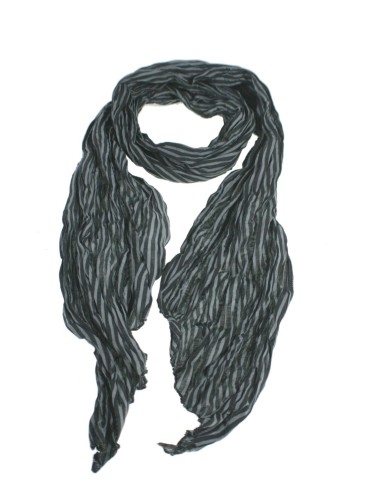 Écharpe Foulard Col à rayures Basic Style Couleur Noir Gris Ajouter au complément de votre look Fonctionnalité Fonctionnelle Fas