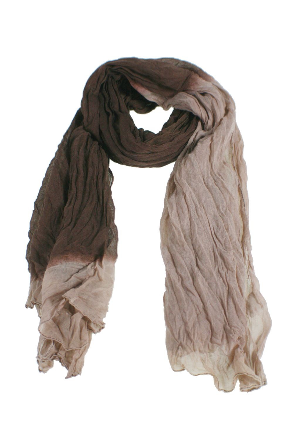 Pañuelo foulard suave color marrón beige moda