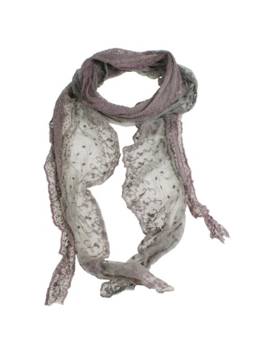 Foulard en dentelle lilas et foulard en dentelle accessoire pour votre look fonctionnel cadeau original mode femme