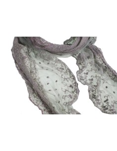 Foulard en dentelle lilas et foulard en dentelle accessoire pour votre look fonctionnel cadeau original mode femme 2