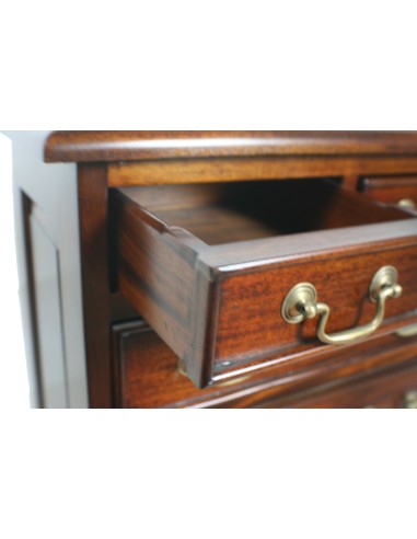 Calaixera baixa fusta de caoba massissa de cinc calaixos mini chiffonnier