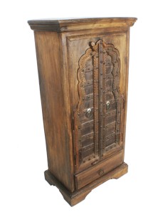 Armario Indio Pequeño de Madera Maciza de Palisandro Hecho en la India con Talla.