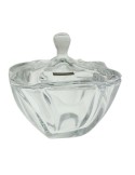Bombonera de cristal con formas irregulares muy sólida y tacto agradable, utensilio de mesa y decoración