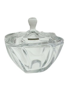 Bonbonnière en cristal aux formes irrégulières, très solide et agréable au toucher, ustensile de table et de décoration. 2