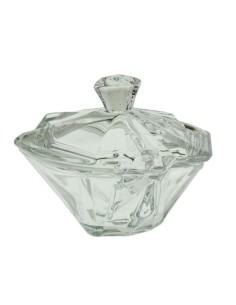 Bombonera de cristal con formas irregulares muy sólida y tacto agradable, utensilio de mesa y decoración