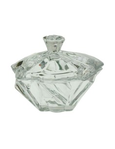 Bombonera de cristal con formas irregulares muy sólida y tacto agradable, utensilio de mesa y decoración 2
