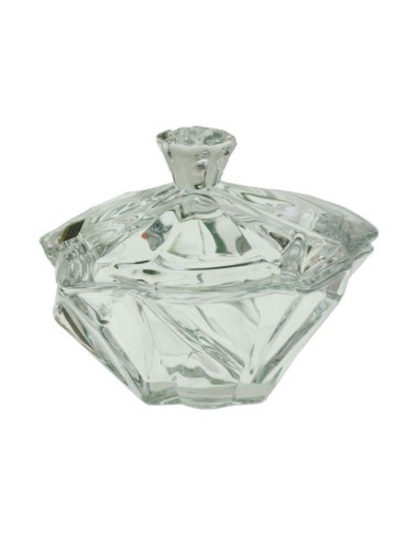 Bombonera de cristal con formas irregulares muy sólida y tacto agradable, utensilio de mesa y decoración Bombonera de cristal con formas irregulares muy sólida y tacto agradable, utensilio de mesa y decoración
