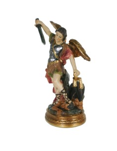 Figure statue religieuse du culte Saint Michel peinte à la main décoration de la maison 2