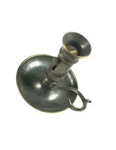 Palmatoria de latón envejecido con profundidad regulable para vela de 2 Ø cm. decoración  vintage rustico 2