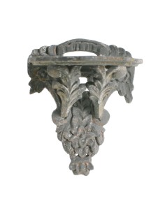 Mènsula petita amb talla de fusta massissa color clar estil vintage 2