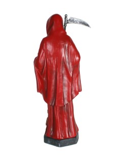 Figura Estàtua de la Santíssima Mort color vermell pintada a mà decoració lla 2