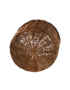 Cesta tradicional de mimbre color miel redonda para compra o almacenaje 2