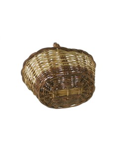 Cistella de canya i vímet per a bolets amb nansa, elaborada artesanalment, contenidor emmagatzematge llar 2