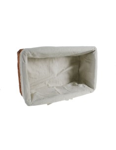 Cuévano cesta de mimbre color miel con forro para almacenaje ordenación y decoración hogar 2
