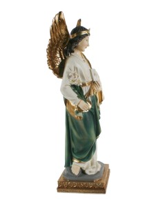 Figura estatua religiosa de culto del Arcángel San Gabriel pintada a mano decoración hogar 2
