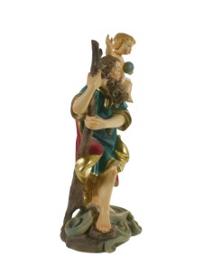 Statue figure religieuse du culte Saint Christophe en résine peinte à la main décoration de la maison 2