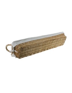 Panera grande de mimbre alargada para el pan y baguette revestimiento con tela utensilio de mesa 2