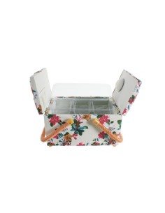 Costurer doble tapa tela disseny flors safata interior cistella per a labors de costura cosidor clàssic 2