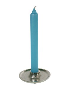 Porta velas redondo aluminio macizo para velas Ø2cm. Medidas: 2xØ9,5 cm. 2