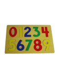 Puzzle números de madera para encajar juego educativo infantil para aprender los números del 0 al 9