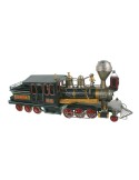 Replica locomotora vapor en metal de color negro retro coleccionistas.