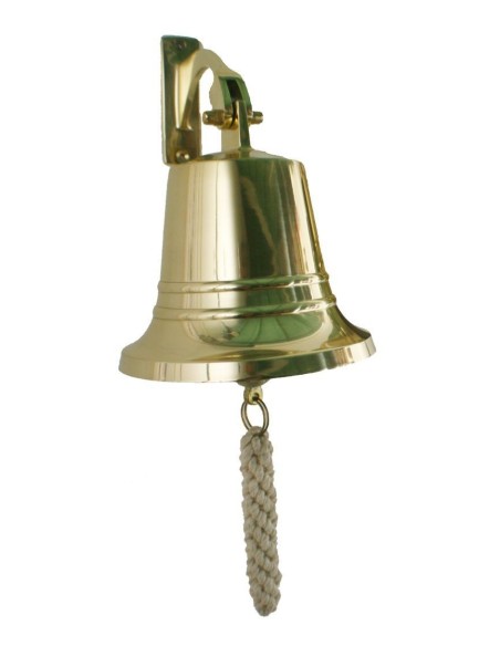 Campana de fundición en latón y alta sonoridad. Medidas: Ø15 cm.