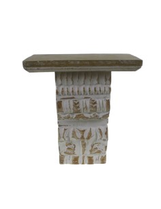 Support en bois de manguier mariné blanc sculpté pour l'affichage de décoration murale de personnages 2