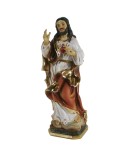 Estatua religiosa del Sagrado Corazón de Jesús. Figura pintada a mano.