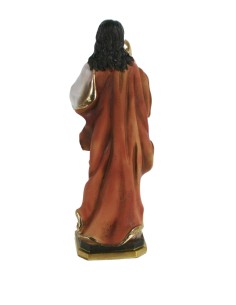 Estàtua religiosa del Sagrat Cor de Jesús. Figura pintada a mà. 2