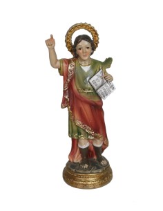 Estatua religiosa de San Pancracio de resina pintada mano